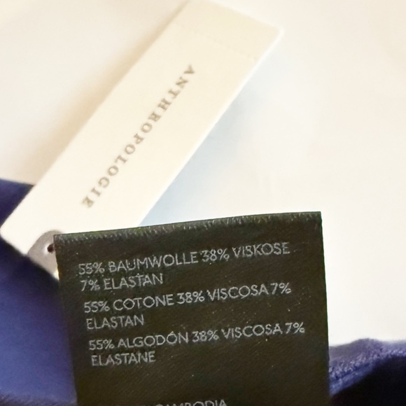 Anthropologie Maeve Zippered Mirco Shorts Blue Size 4 - Picture 3 of 4